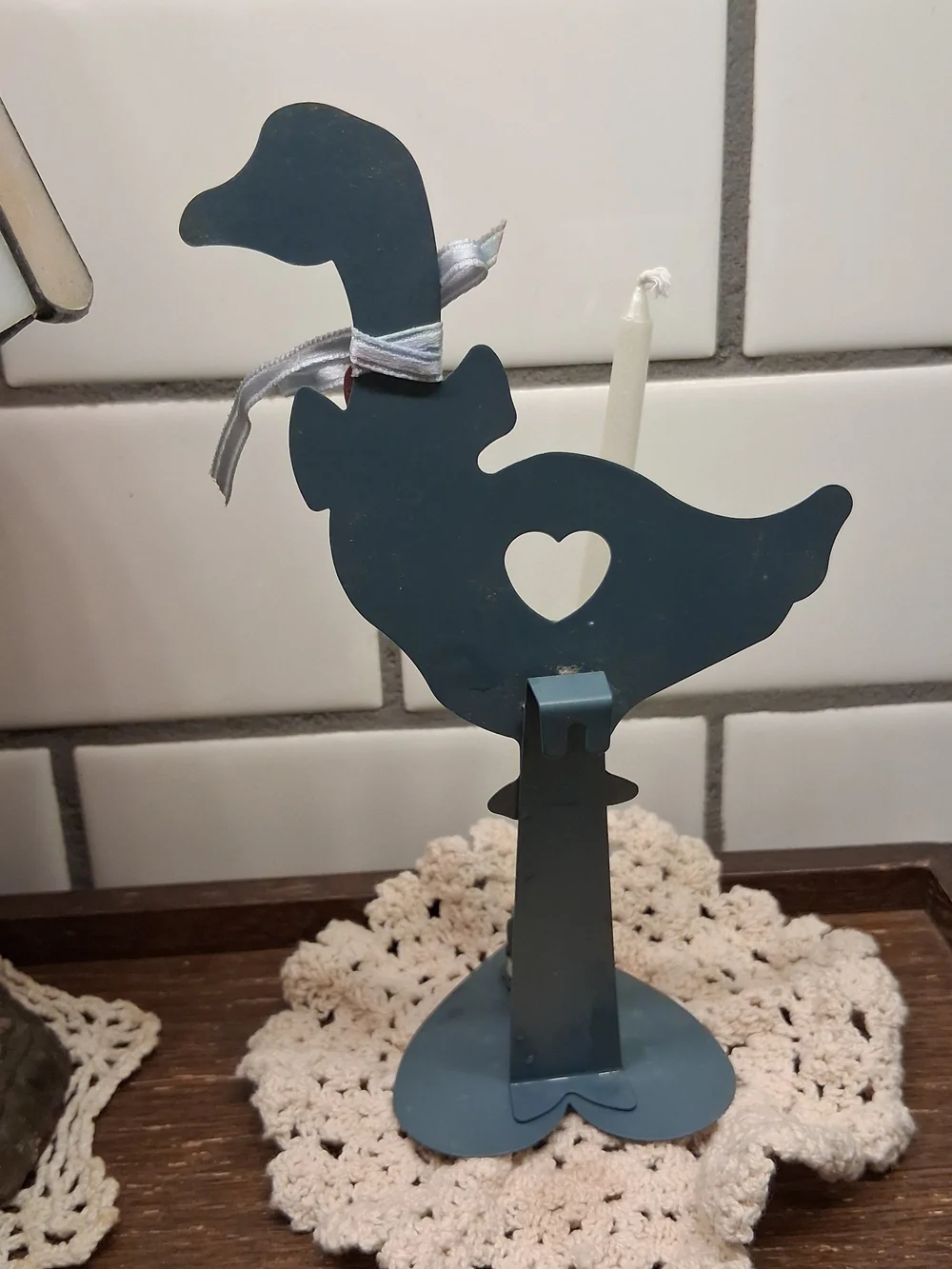 Blue Duck Candle Holder by
